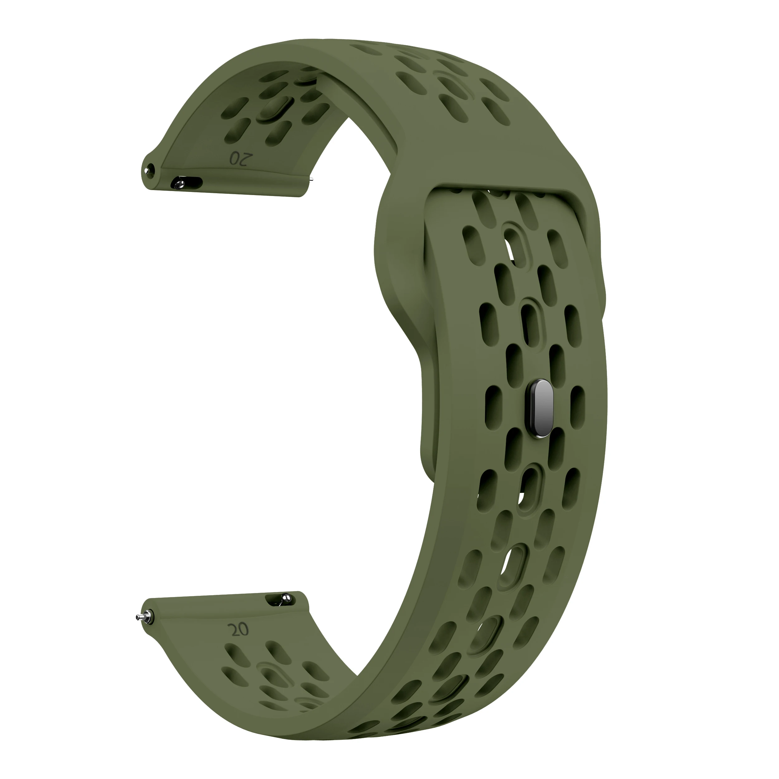 Silicone Breathe Band Strap, 18-22mm Adjustable Bracelet