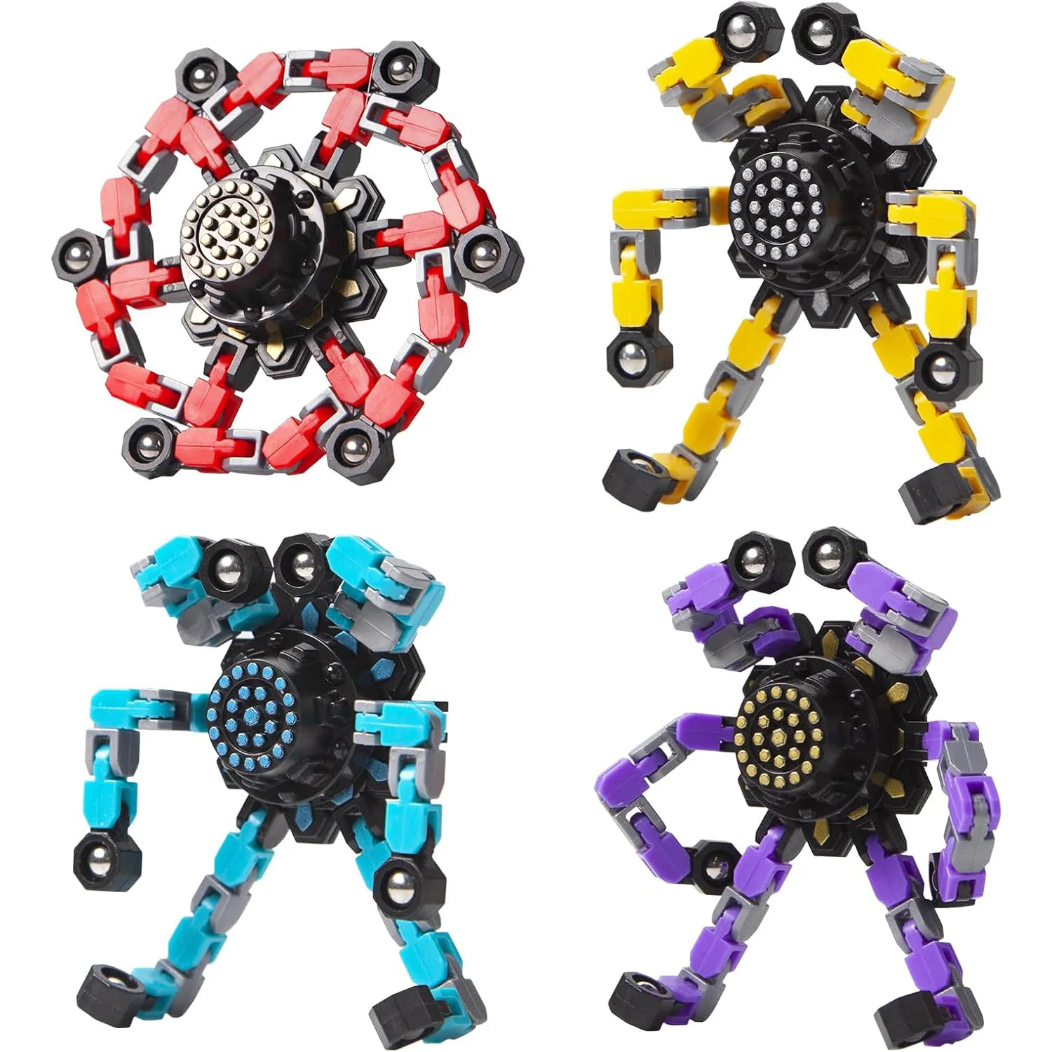 Transformable Fidget Spinners for Kids and Adults Stress Relief Sensory Toys for Boys and Girls Finger Gyro Decompression Toy