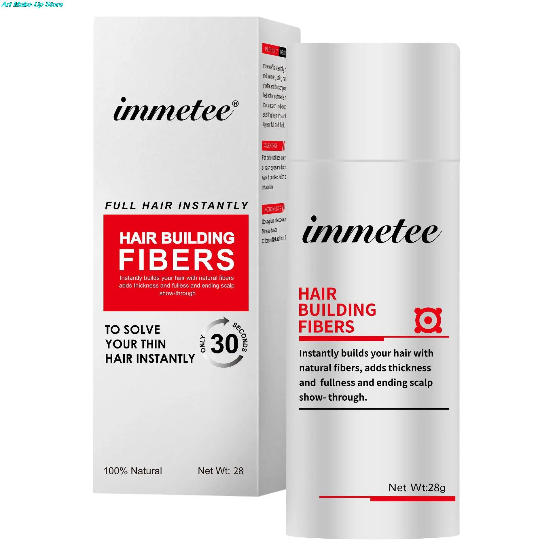 Immetee Full Hair Instantly Hair Building Fibers To Solve Your Thin Instantly Plant Fiber Temples Dense Powder
