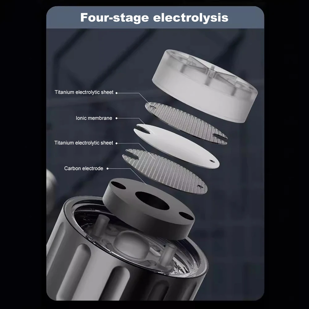 1500ml Hydrogen Water Bottle Large Capacity Sports Water Bottle USB Rechargeable Rich Molecular Hydrogen Generator