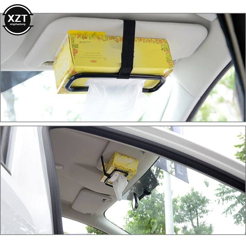 

Portable Car Sun Visor Tissue Paper Box Holder Universal Auto Seat Back Paper Napkin Seat Back Bracket Auto Accessories