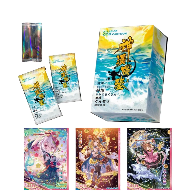 

4 BOX New Goddess Story Cards ATLAS OF GOD CARTOON Collection Booster Box Rare Colorful Multi-Character Rectangular Thick Cards