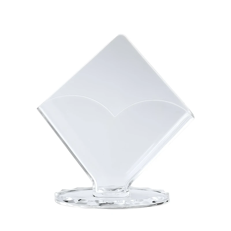 Acrylic Desktop Vertical Paper Towel Holder Restaurant Square Paper Towel Holder Household Transparent Tissue Holder 6