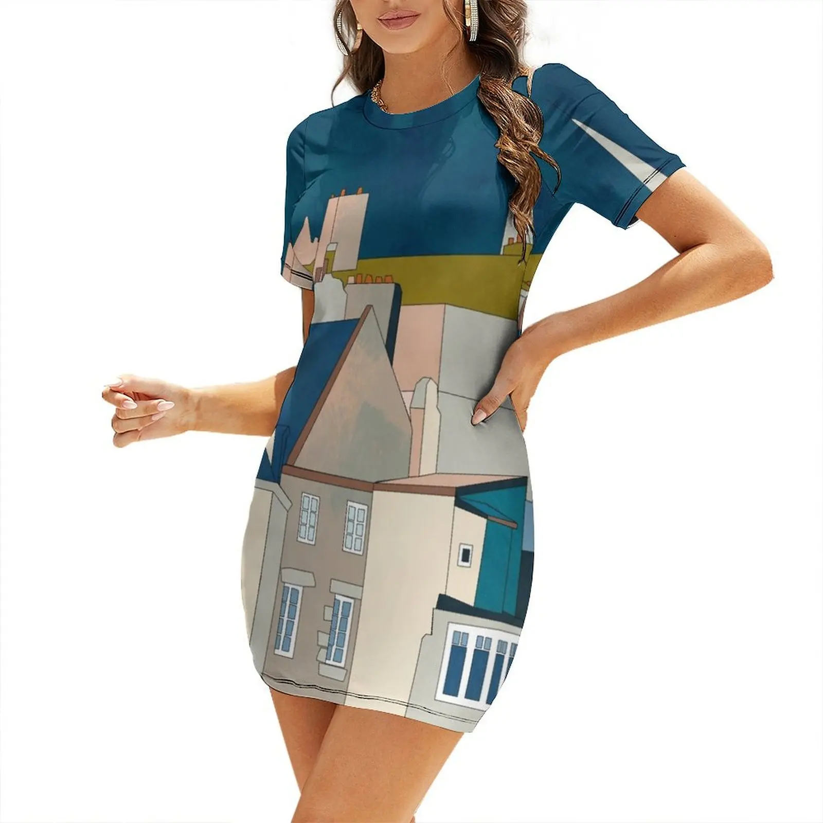 

Brittany Illustration France Short Sleeved Dress women dress long sleeve dresses ladies dresses for women 2024 Female dress