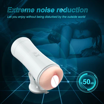 Automatic Male Masturbator Cup Dual Channel Hand Free Sucking Masturbation Cup Sex Machine Oral Vaginal Adult Toys for Men