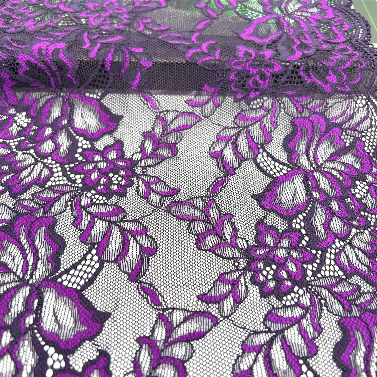 3y/lot Width 23cm Pretty Violet Purple Elastic Lace For Clothing Accessories Dress Sewing Applique Costume Lace Fabric Wedding 4