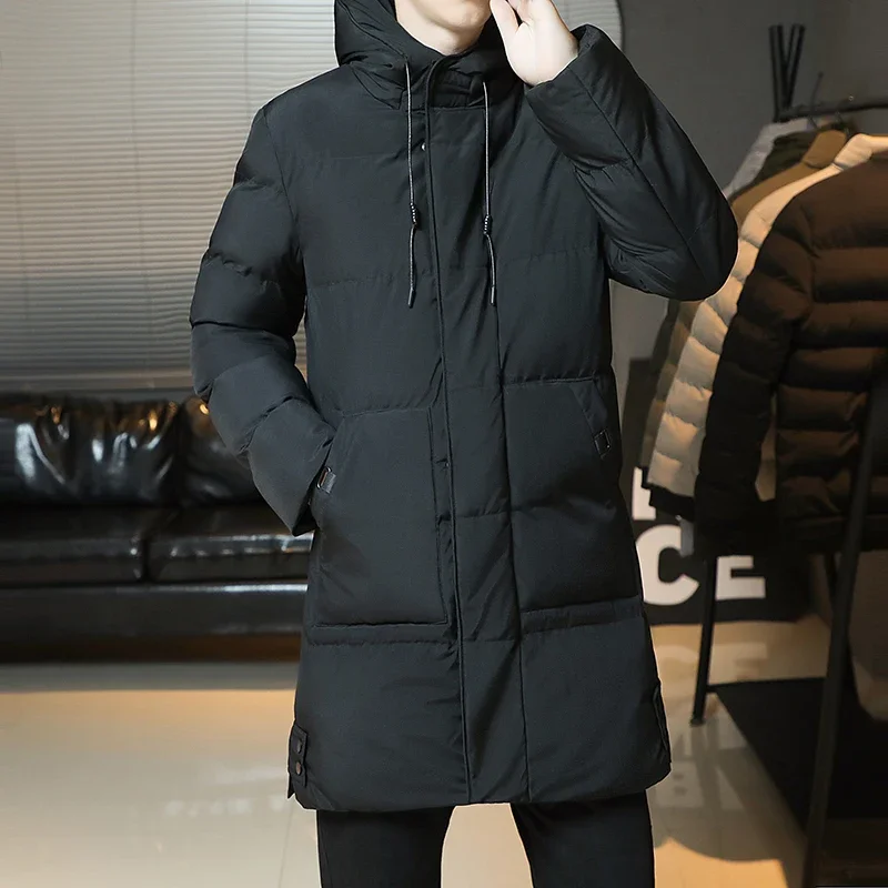 8XL 신상 겨울 패션 청년 중장기장 남성복 한국 버전 인기 브레드 다운 코튼 두꺼운 따뜻한 코트 남자아이용