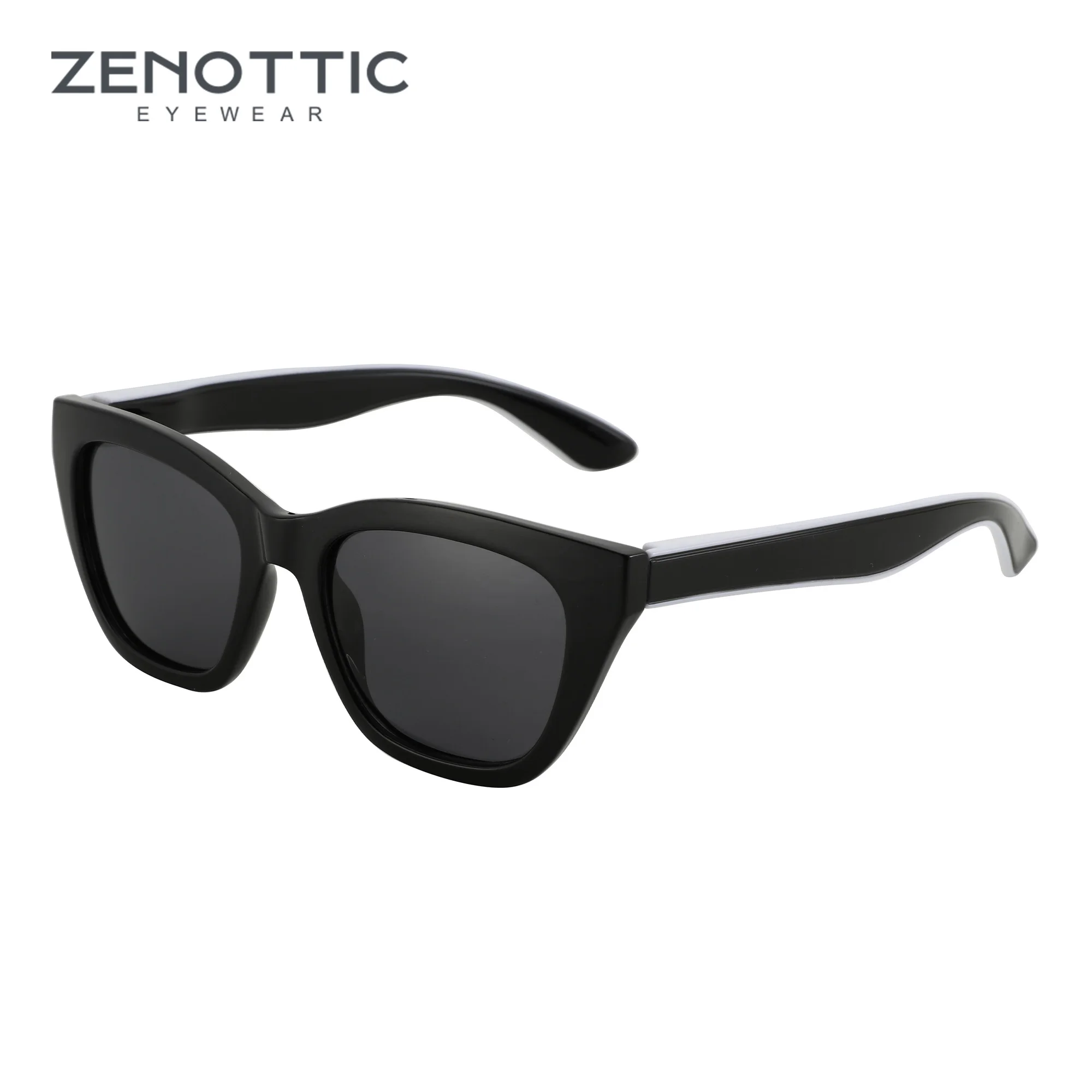 ZENOTTIC Quadratische polarisierte Sonnenbrille 2026, modische Damen-Sonnenbrille mit dickem Rahmen, UV400-Schutz, Sonnenbrille für Damen, Shopping-Geschenk
