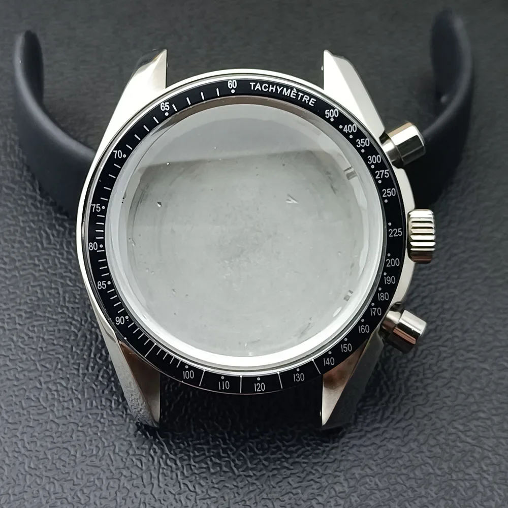 Multifunctional Speedmaster Watch Case with Quartz Movement Slot, Fits 20mm Strap