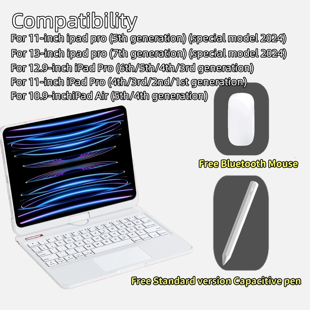iPad Pro iFacemall Magic Keyboard 360度回転 ifacemall iPad Magic Keyboard 360° Rotation Type Bluetooth