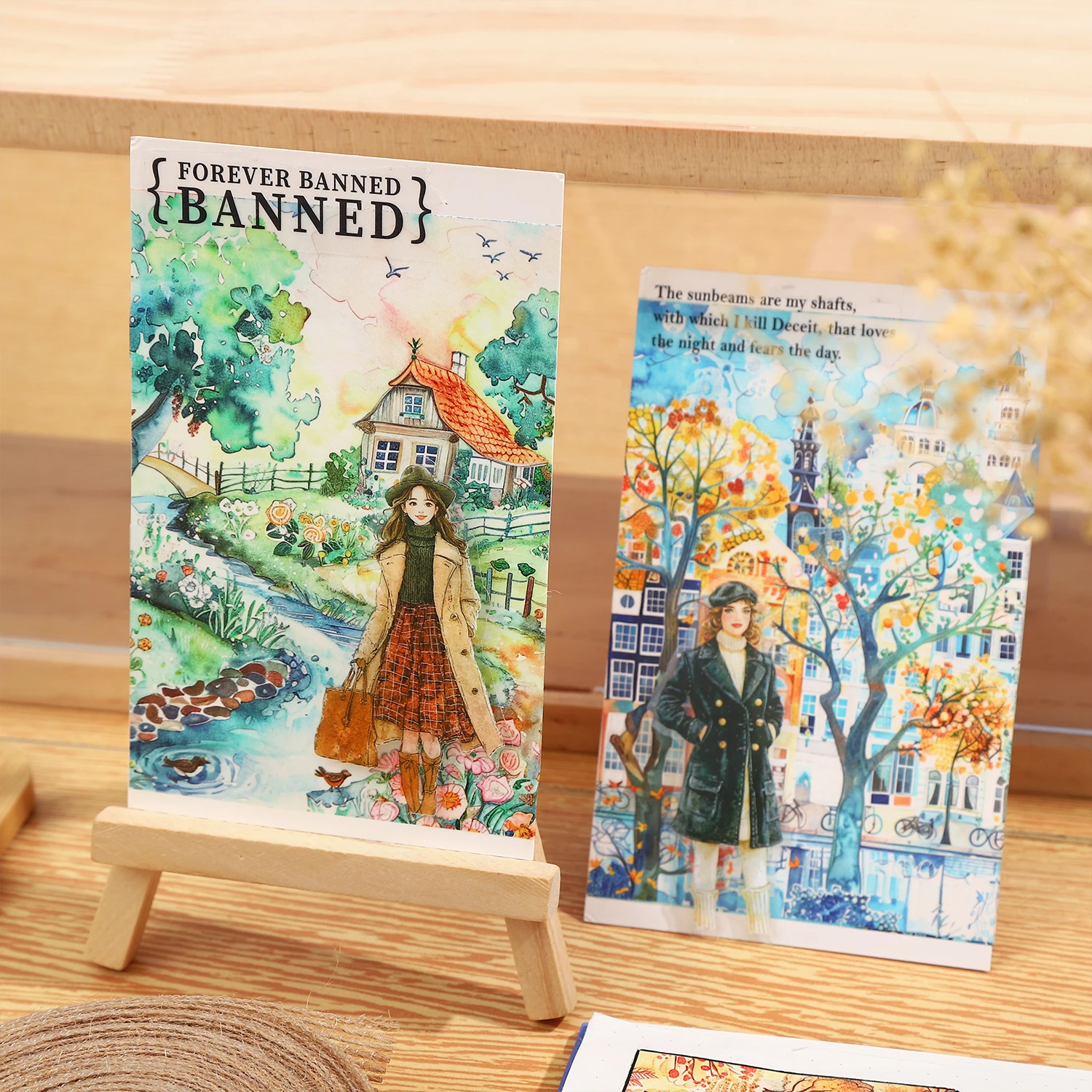 80mm*2m Washi Paper Tapes Four Seasons Scenery Junk Journal Adhesiva Scrapbooking Diary Collage Decoration Stickers Stationery 5