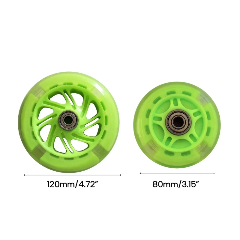 77HC 80mm 120mm 스쿠터 휠 깜박이 불빛 3 색 빛 아이 선물 장난감과 스쿠터 베어링에 대 한 스쿠터 휠