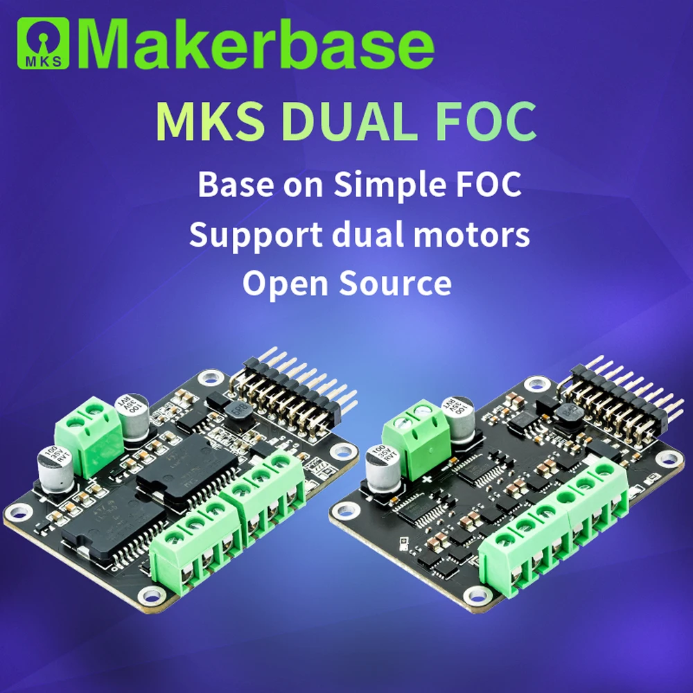 Makerbase Simplefoc Dual Brushless Micro Foc 3.1 Servo com Loop Atual para Bldc Motor Compatível com Esp32