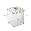 Makeup Storage Organizer Bathroom Jar Cotton Swab Storage Acrylic Square Container Cotton Puff Storage Box Cosmetic Cotton Box 6