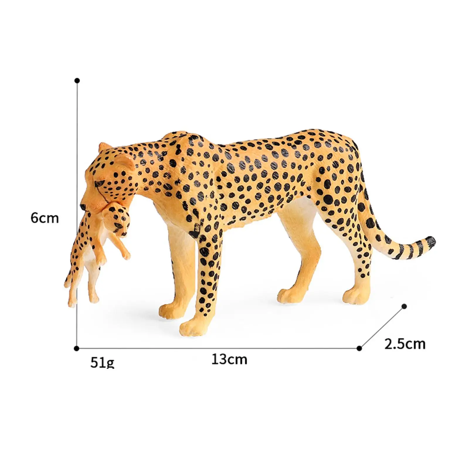 Leopard Figurine Preschool Realistic Wildlife Animal Statue for Holiday Gift