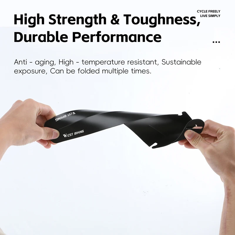WEST BIKING MTB Bicycle Fender 2pcs Portable Mountain Bike Fenders Dustproof Cycling Mudguard Splash Guard Bike Accessories