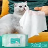 100 Sheets Pet Wipes Cat Dog Deodorant Moisturizing Cleaning Tear Stains Decomposition Odor Pure Water Safe Gentle Pet Supplies 2