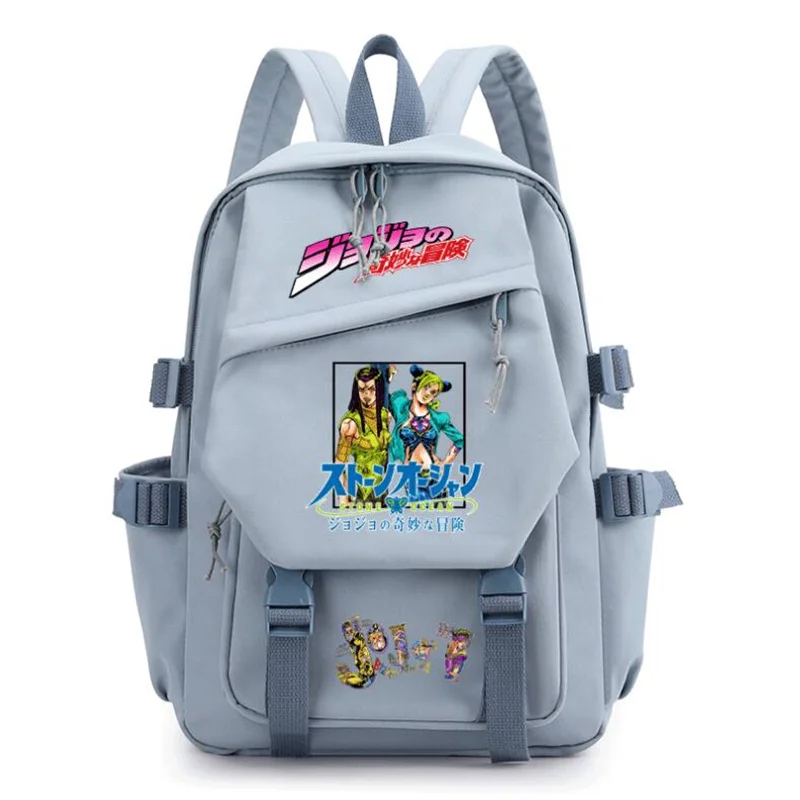 

Anime JOJO Stone Ocean Backpack Teenarges Schoolbag JOLYNE CUJOH Shoulder Laptop Travel Bags Boys Girls Fashion Mochila