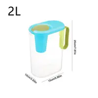 Water Pitcher 2L Clear Water Filter Pitcher With Lid And Handle Beverage Jar Large Iced Tea Pitcher Drink Container For Coffee 6