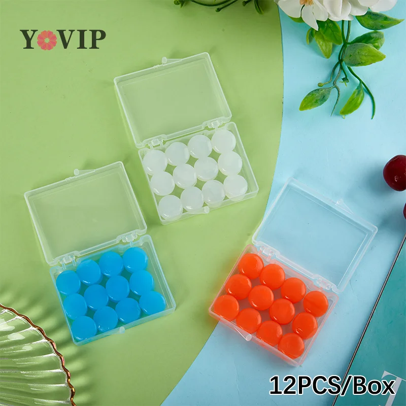 Silicone Ear Plug 12PCS Reusable Wax Swimming Moldable Noise Reduction Cancelling Sleeping Protection