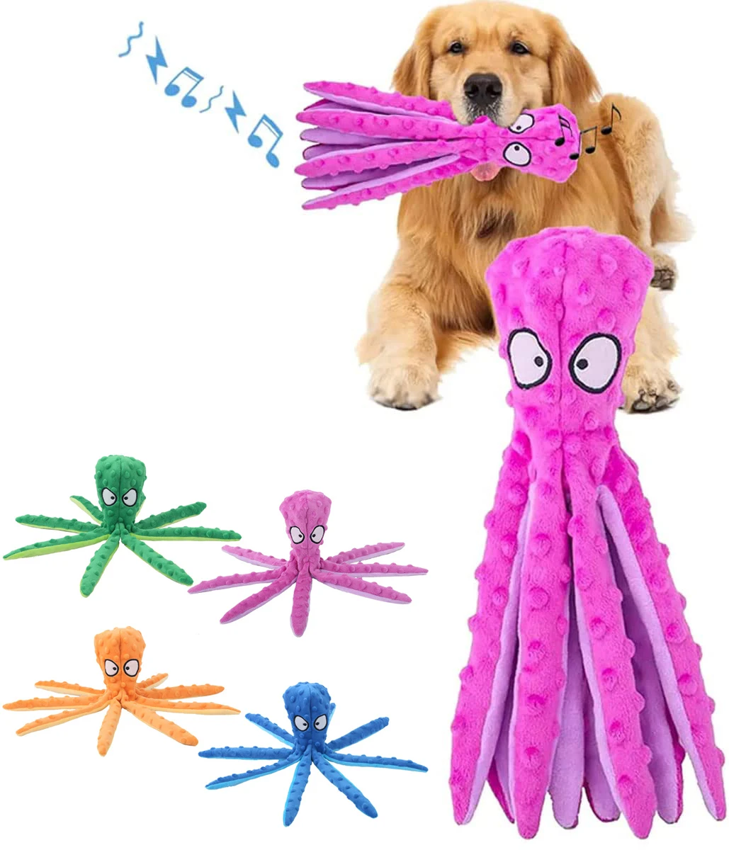 

Плюшевая игрушка для домашних животных, собака, кошка, голос, осьминог, оболочка, головоломка, игрушки, устойчивые к укусам, интерактивные собаки, чистящие зубы, товары для фотографий