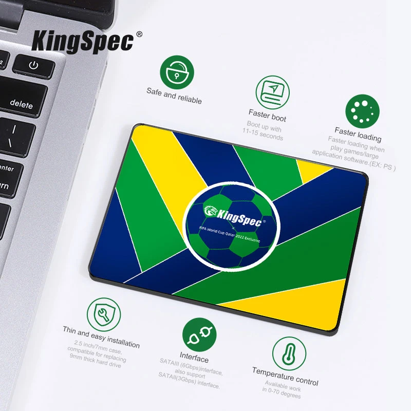 Disco Rígido Interno de Hdd do Disco Rígido do Portátil para o Case hd do Metal do pc Kingspec Sata Disco Rígido 128gb 256gb 512gb 1tb Sata3 Discos - Imagem 3