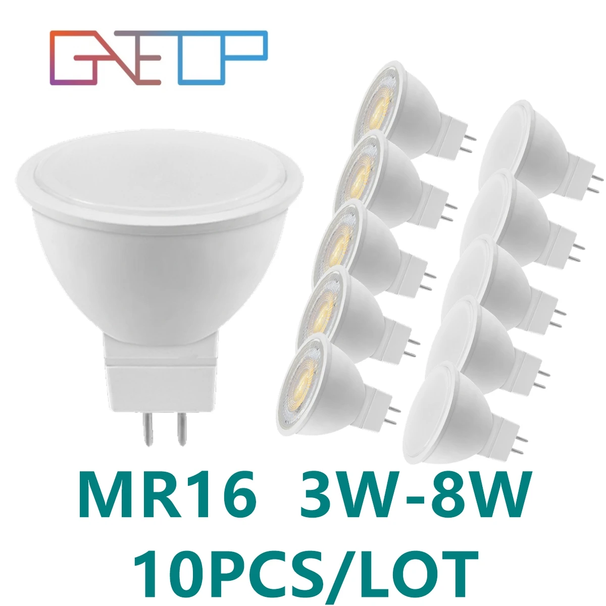 

MR16 GU5.3 in-line spotlight 12V 220V 110V super bright warm white light 3000K/4000K/6000K can replace the 20W-50W halogen lamp