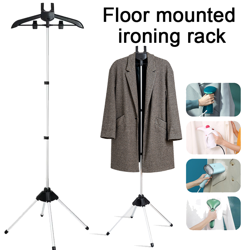 Steamer Stand Telescopic Garment Steamer Rack Height Adjustable Garment Foldable Standing Garment Hanger for Steaming Clothes