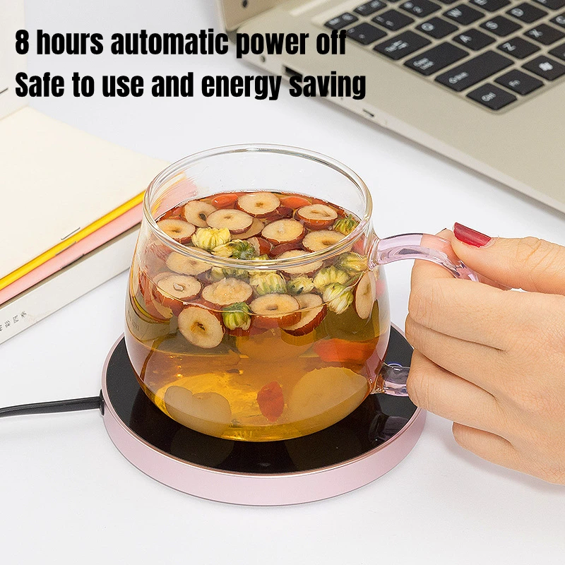 New Coffee Milk Mug Warmer Portable Heating Coaster Keep Tea Drinks Warm Auto-off Cup Heater for Home Office 2-gear Temperature heating coaster,coffee heater