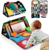 Crinkle Cloth Book Visual Stimulation Newborn Toys 0-3 Months Brain Development Tummy Time Mirror Toy for Infants Sensory Babies 1