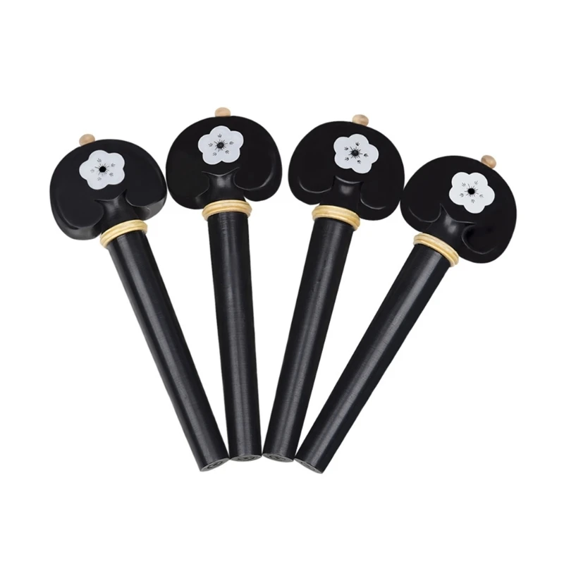 

4Pcs/set Cello Peg Drop Cello Shaft Handle for Cello Ebony Cello Peg Cello Accessories Tuning Peg Cello Peg Tuners