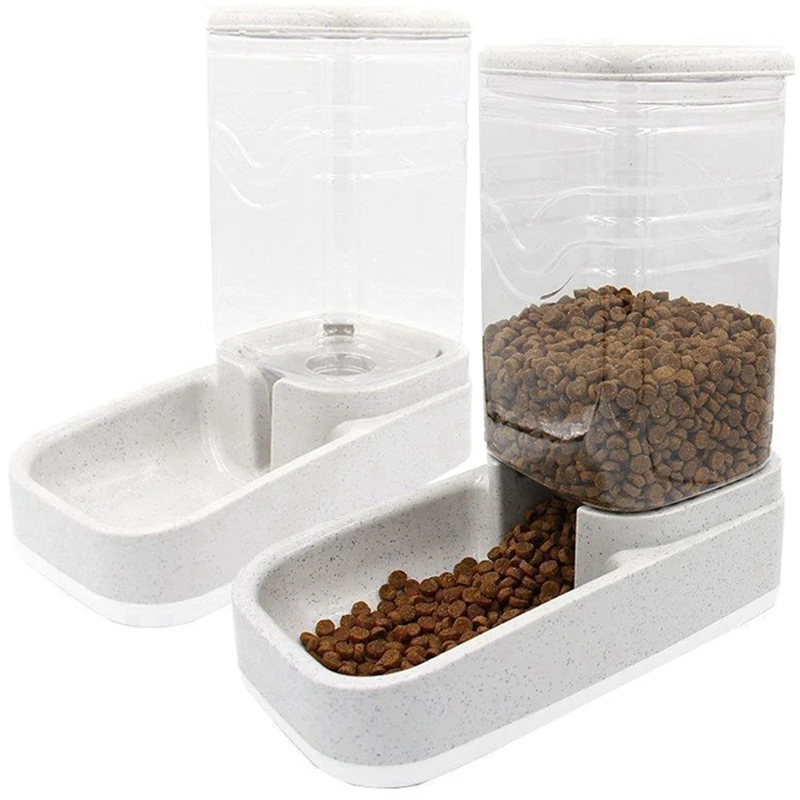 

3.8L Food And Water Dispenser Kit For Automatic Feeding Dog And Other Pets Suitable For Most Pet Gravity Dispensers