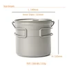 TOAKS Titanium Combo Set POT-1100-BH & STV-11 Camping Equipment 1100ml Pot with Bail Handle and Wood Stove Portable Burner 3