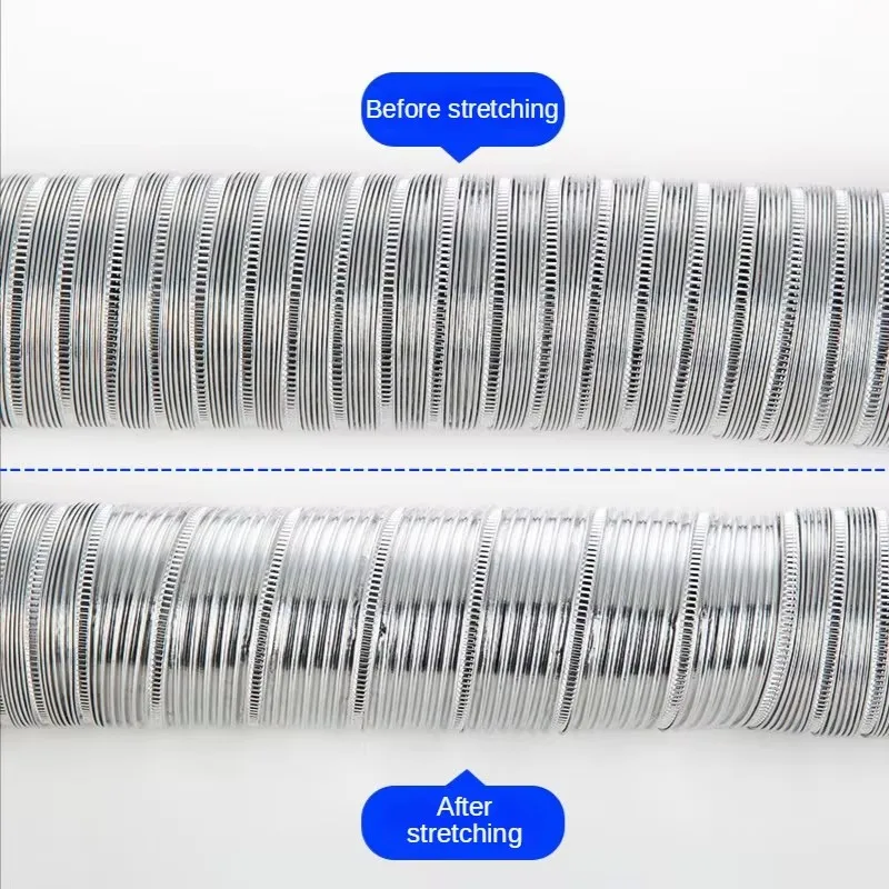 가스 온수기 배기 파이프용 범용 연장형 유연 호스 (직경 5, 6, 7, 8, 9, 10, 11, 12cm 강제 배기)