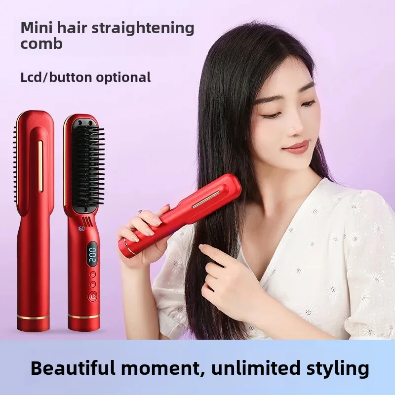 New USB Charging Wireless Direct Send Comb Not Harmful To Hair Heat Comb Multi-Function Negative Ion Curling Straight Two-U