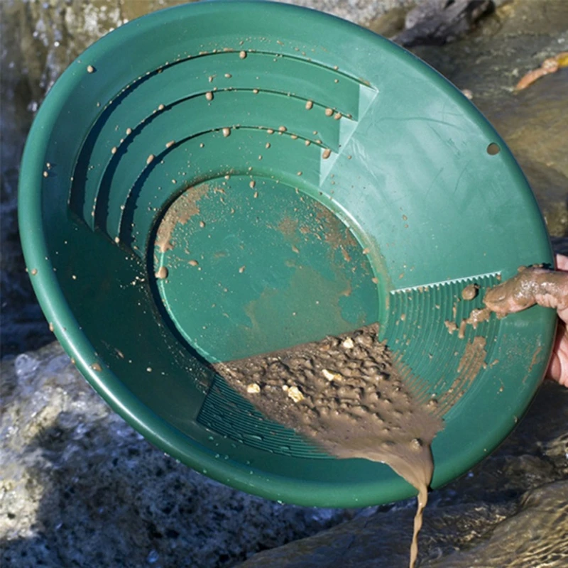 Hot Sale Plastic Gold Pan Basin Nugget Mining Pan Dredging Prospecting River Tool Wash Gold Panning Equipment 4
