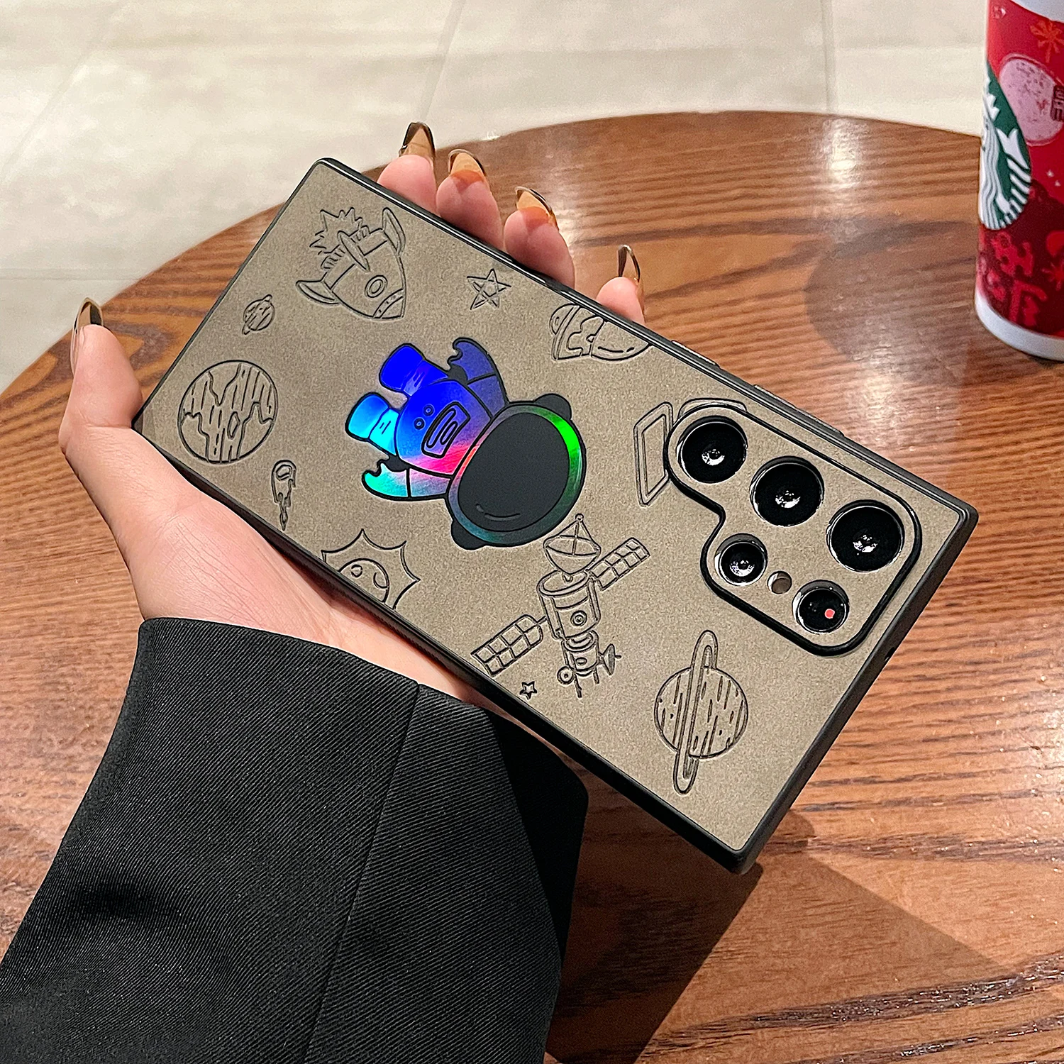 Coque de téléphone rigide en cuir d'astronaute Laser, étui arrière antichoc antichoc pour Huawei P60 Mate 60 50 40 30 Pro_voghion.com
