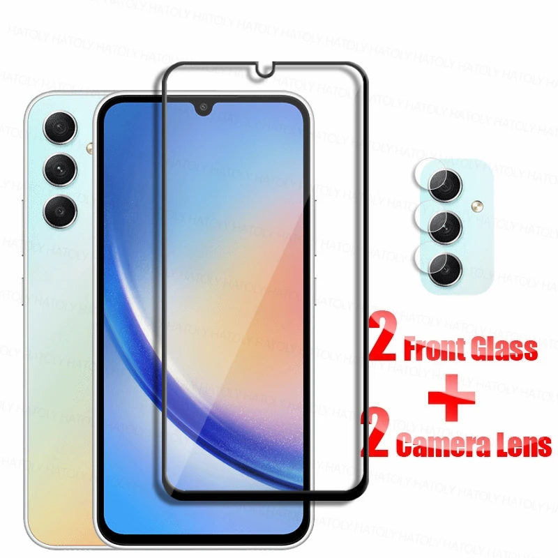 

Glass Full Glue For Samsung Galaxy A34 5G Screen Protector Samsung Galaxy A04S A04 A14 A24 A34 A54 5G Tempered Glass Phone Film