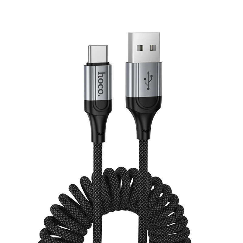 HOCO Spring USB C PD Fast Charging Cable with Telescopic Design