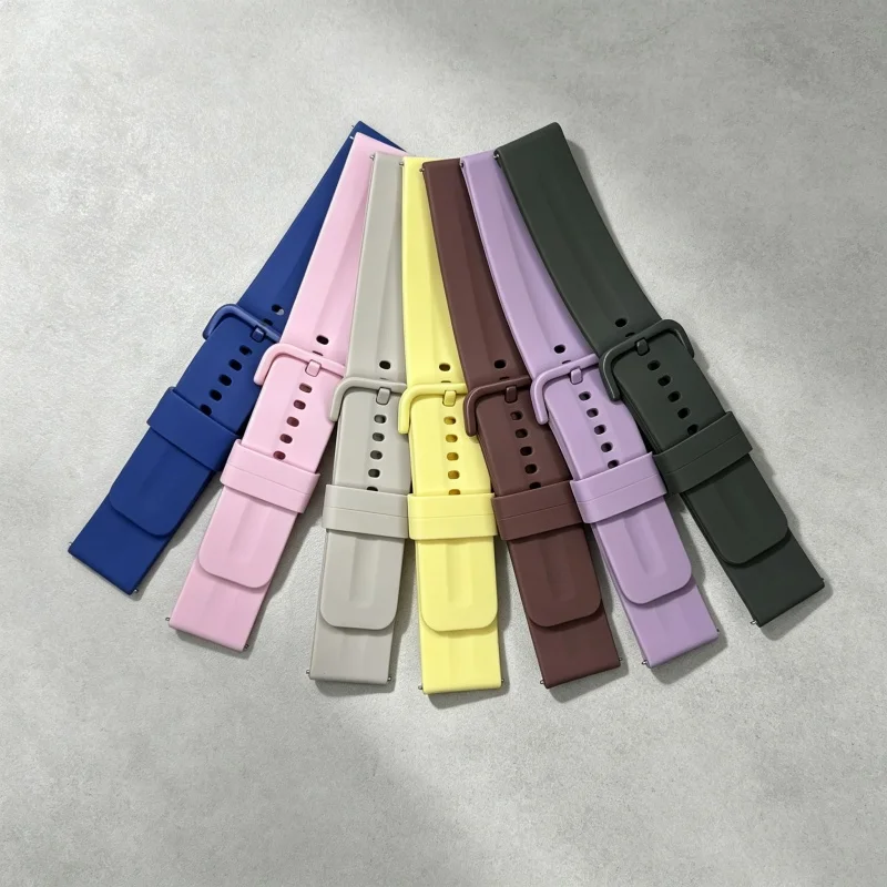 Silicone Sports Strap - Premium Soft Wristband, 22mm