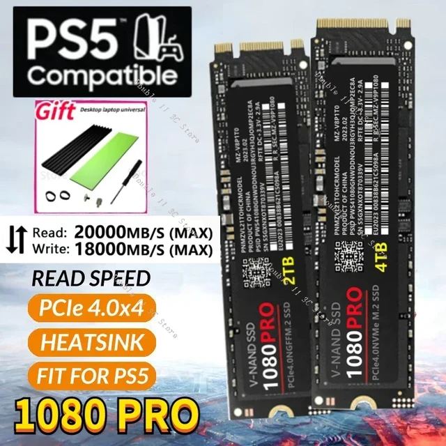 SSD avec dissipateur thermique, 1 To, 2 To, 4 To, 8 To Reas jusqu