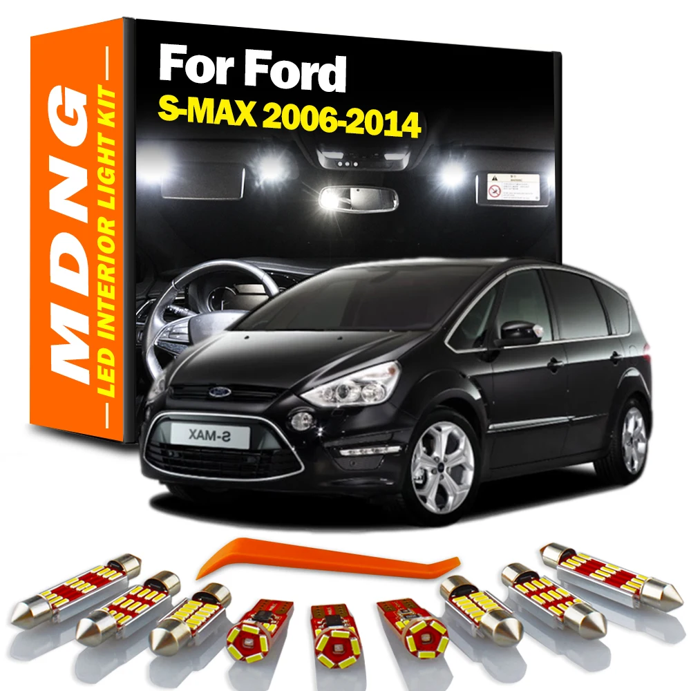 White LED Interior Light Kit For Nissan Rogue 2008-2020 - 9 Bulbs, 6000K, Map/Dome/Trunk Lights