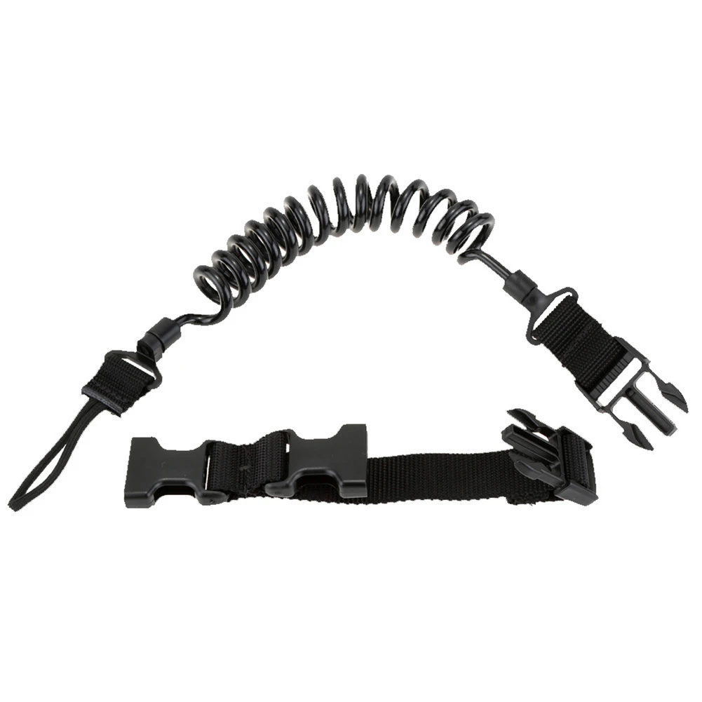 Multifunctional Tactical Lanyard EDC Elastic Stretching Rope Anti-Lost Retractable Hanging Buckle