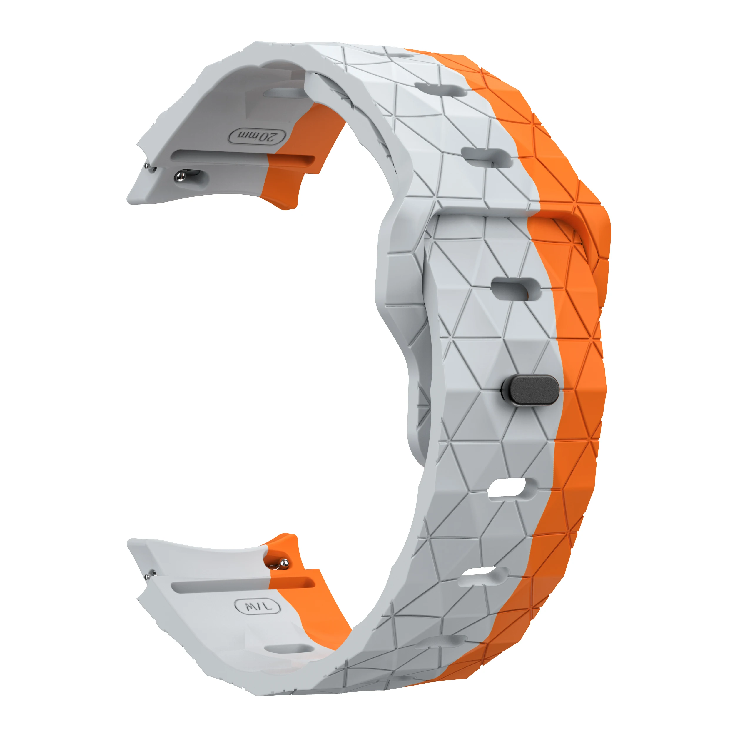 Silicone No-Gap Band for Smartwatches - 20mm Adjustable Strap