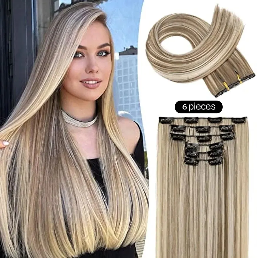 Clip In Hair Extensions Hair Extensions Thick Long Lace Weft Lightweight Synthetic Hairpieces For Women Best Sellers In Hair Extensions & Wigs