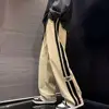 Men Casual Pants Retro Striped Men's Sweatpants with Elastic Waist Wide Leg for Comfortable Street Style Soft for Casual 5