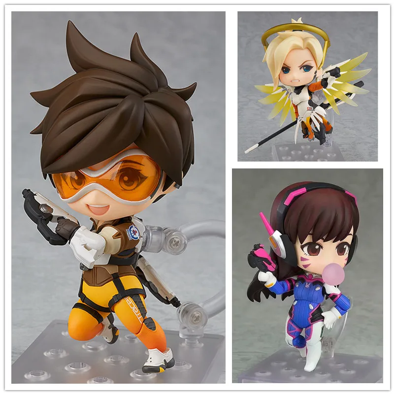 Overwatch Jogo Figura Coleção, Vinil Boneca Modelo Brinquedos, PHARAH TRACER  SYMMETRA MEI McCREE, Limite de Venda