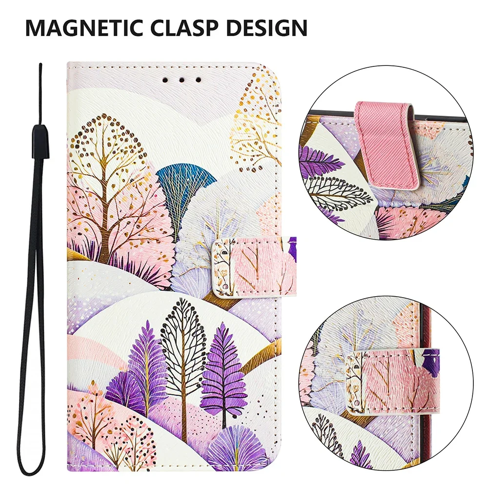 Vibrant Artistic Wallet Case with Stand Flip Cover