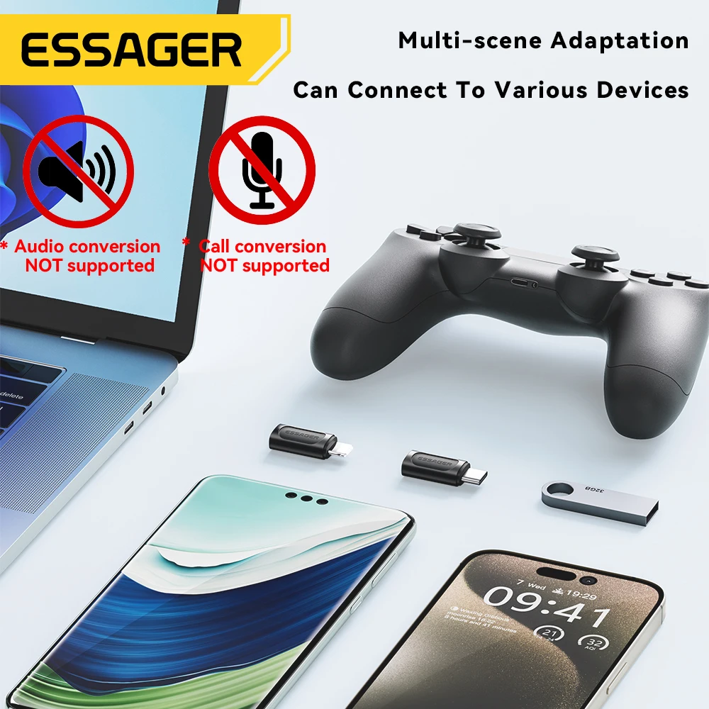 Efficient USB-C to Lightning Adapter - 20W Fast Charging & OTG Capable