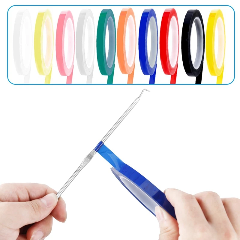 10 Rolls Autoclave Tape-Sterilization Tape,0.24 Inch Width 216.5 Inch Length Instruments Identification Tape 10 Colors Durable